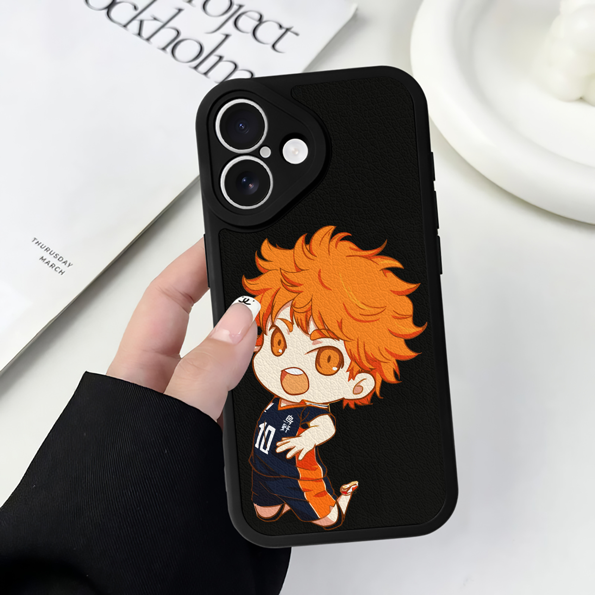 （画像用） ハイキュー!! Haikyu!! 【iPhone 16シリーズ対応】シリコンスマホケース（レザー調） 材質：シリコン